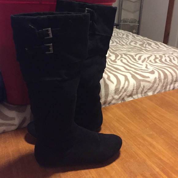 Tall black women's boots