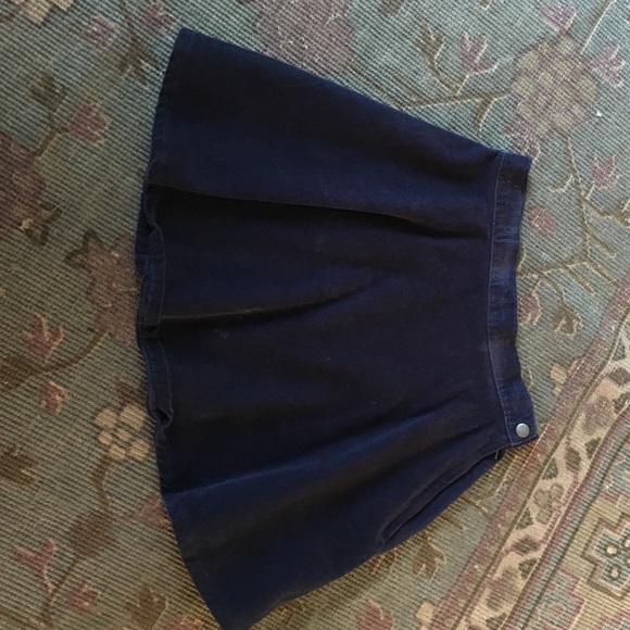 Navy blue corduroy skater skirt!!