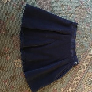 Navy blue corduroy skater skirt!!