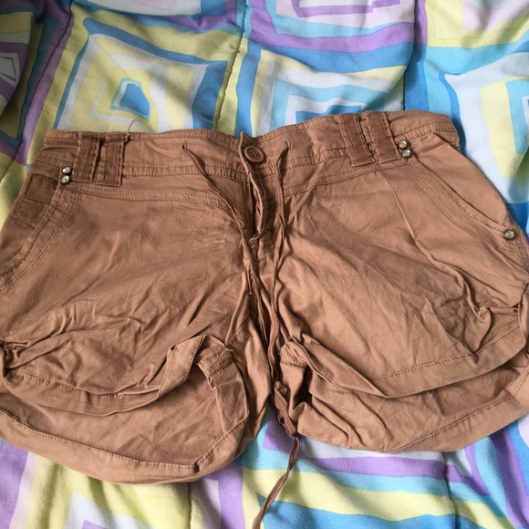 Khaki colored shorts