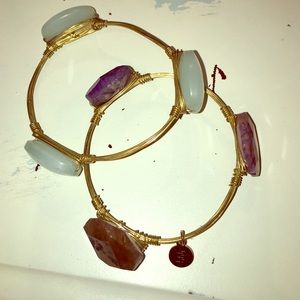 SOLD. Large Burbon and Bow ties bracelets. VGUC