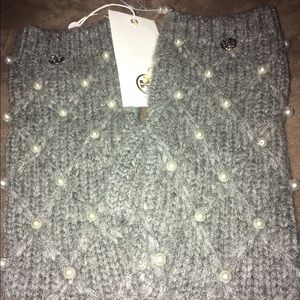 Tory Burch Pearl Cable Mitten