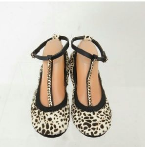 Yosi Samra Erica Leopard Fur Flats