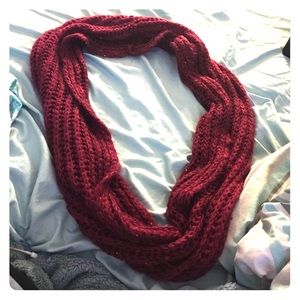 Icing infinity scarf in Burgundy red