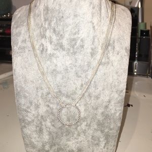 Origami Owl silver tone dream catcher necklace