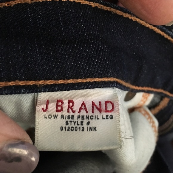 J Brand low rise pencil leg in ink - Picture 5 of 9