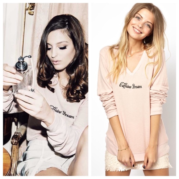 Wildfox Caffeine Dream V-Neck Baggy Beach Jumper - Picture 2 of 2