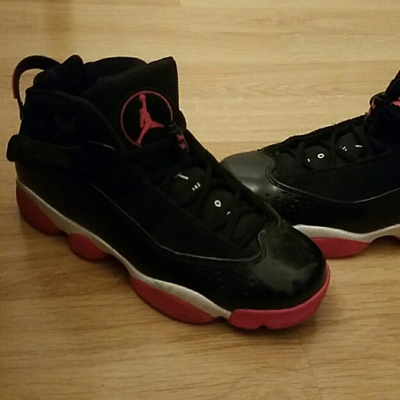 Pink and black Jordan sneakers youth 6, woman 8