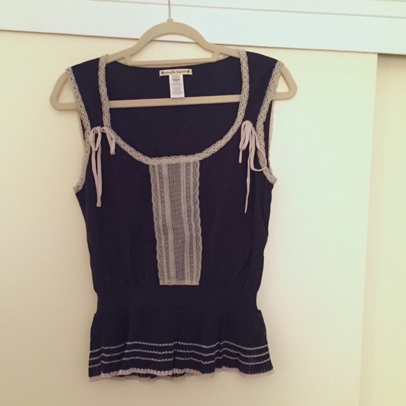 Nanette Lepore knit and lace tank