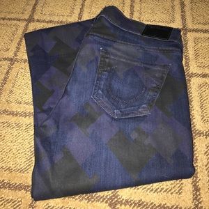 Printed True Religion Casey Jeans Size 28