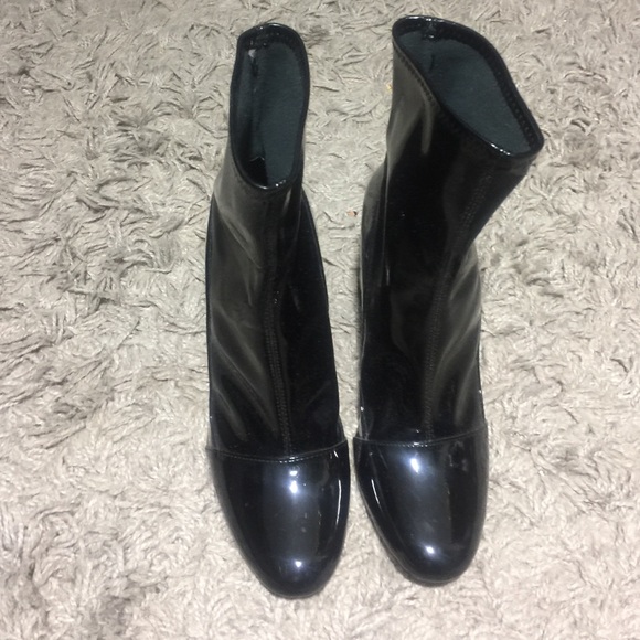Black Patent Leather Boots just like new from Zara