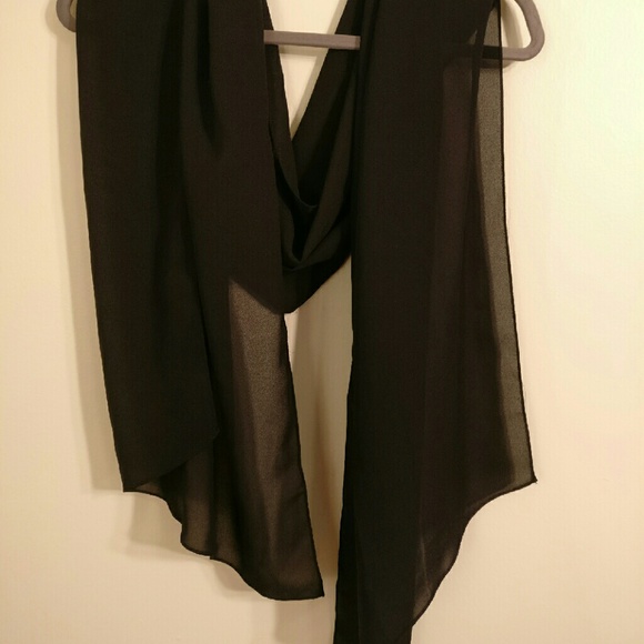Black chiffon scarf
