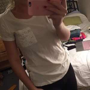 Adorable white too! Lace detailing