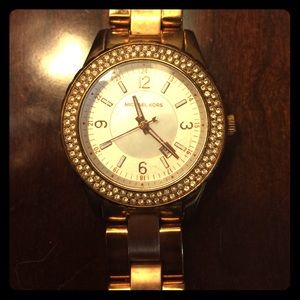 MK rose gold watch