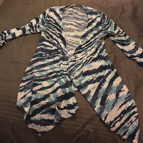 Blue zebra print jacket