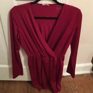 Tobi dress dark red