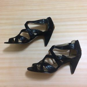 Bandolino black caged heels