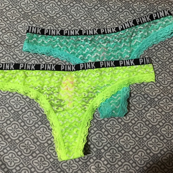 2 pair of Victoria's Secret Pink thongs