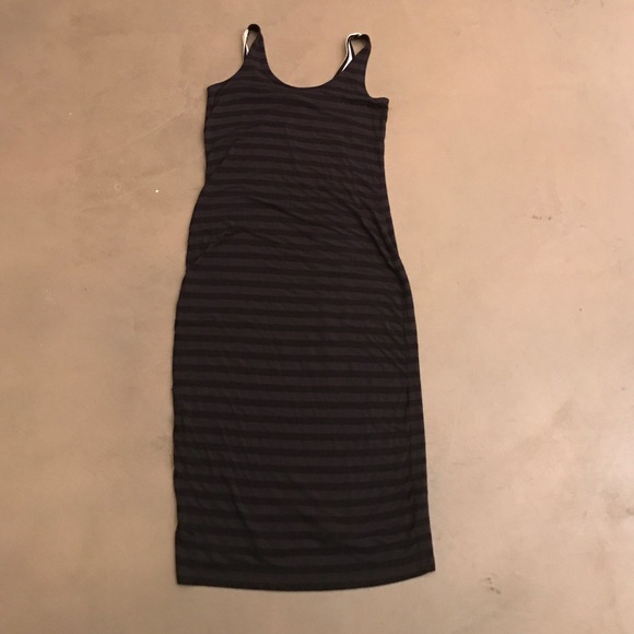 Black and gray striped dress