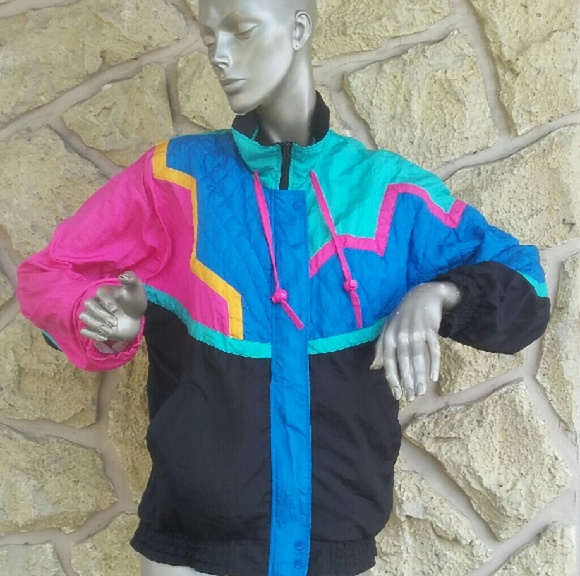 RARE  Vintage LAVON  ColorBlock Windbreaker