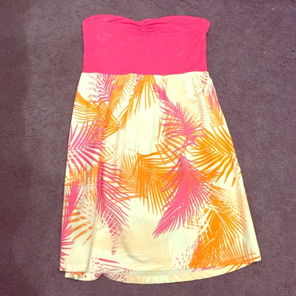 flirty beachy pink and orange sundress