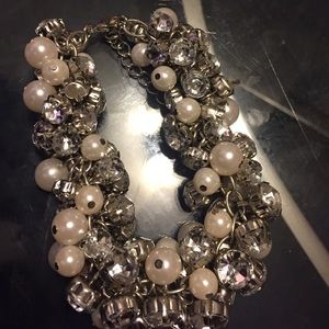 Nice bracelet diamond and pearls