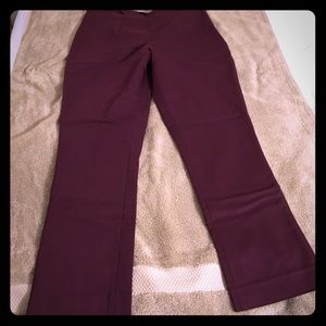 Dark burgundy slacks