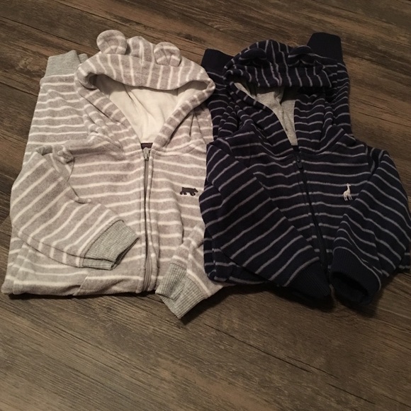 Lot of 2 Carter's Fleece Zip Outfits
