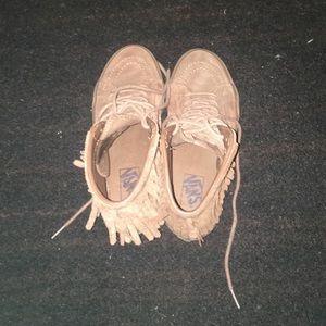 Tan fringe vans