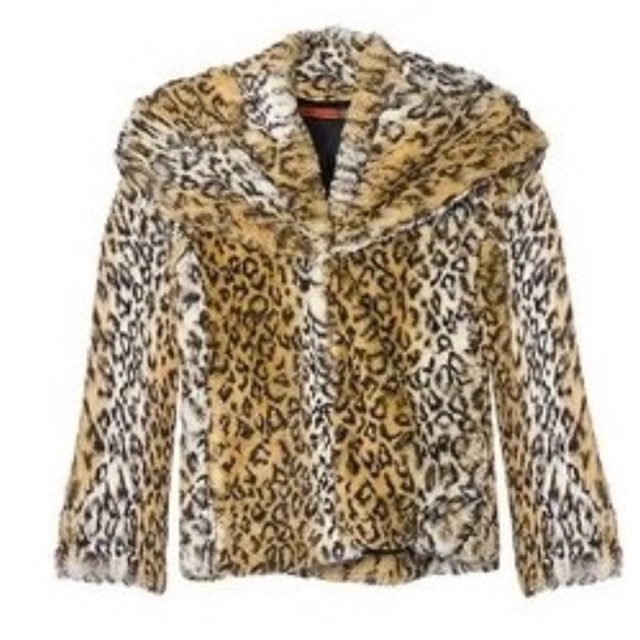 Alice & Olivia leopard cheetah Faux Fur jacket