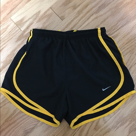 XS Nike tempo running shorts- black and yellow