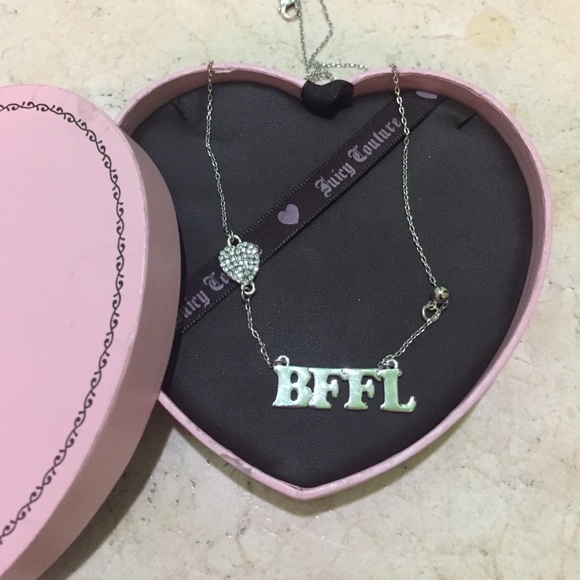 Juicy Couture "BFFL" Silver Necklace