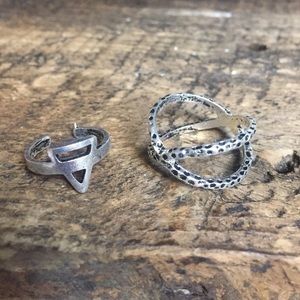 2-Piece Silver Ring Set