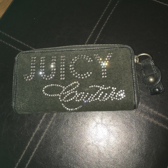 Juicy Couture Black Wristlet Wallet