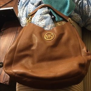 Women's Brown leather Michael Kors hobo bag