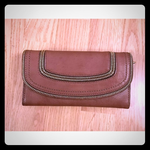 Michael Kors Naomi Dark Dune Leather Wallet