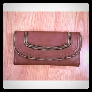 Michael Kors Naomi Dark Dune Leather Wallet