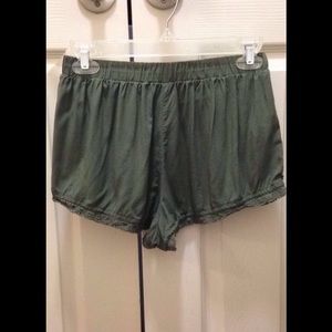 Olive green shorts