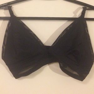 Black mesh brallette, never worn