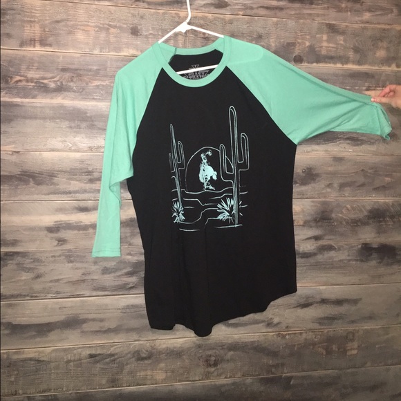 Bronc rider baseball tee - Picture 1 of 1
