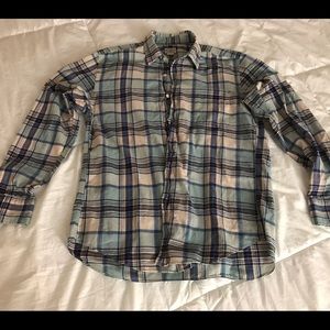 J Crew plaid button down, size Large
