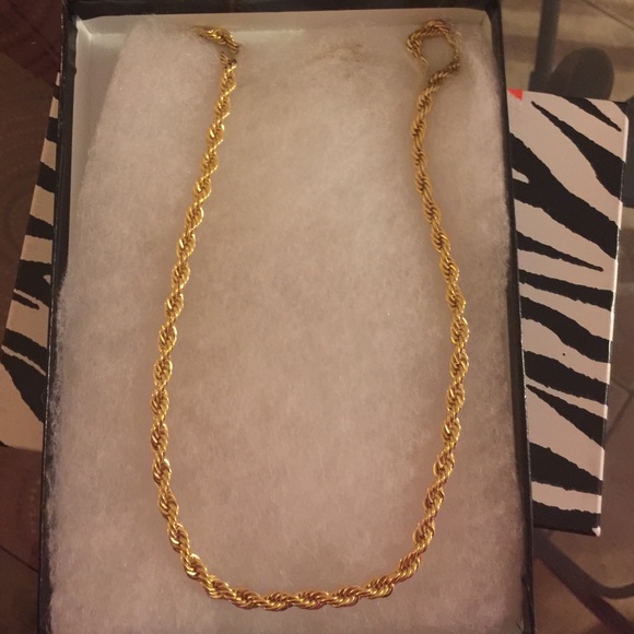 Gold rope necklace