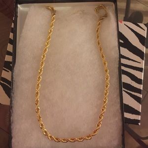 Gold rope necklace