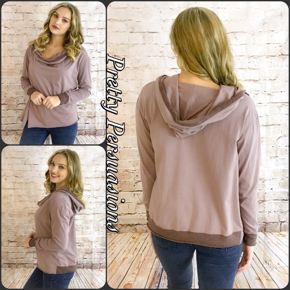 ❤️ SEE NEW LISTING ❤️ Mauve Hooded Long Sleeve Activewear Jacket - Picture 4 of 4