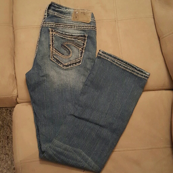 Silver slim boot jeans