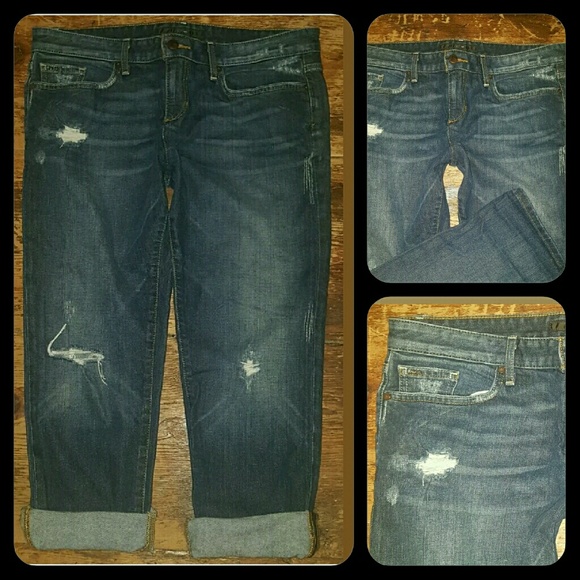 💣SOLD💥🌈 Joe's Jeans Ex-Lover Crop Destructed Jeans - Picture 2 of 4