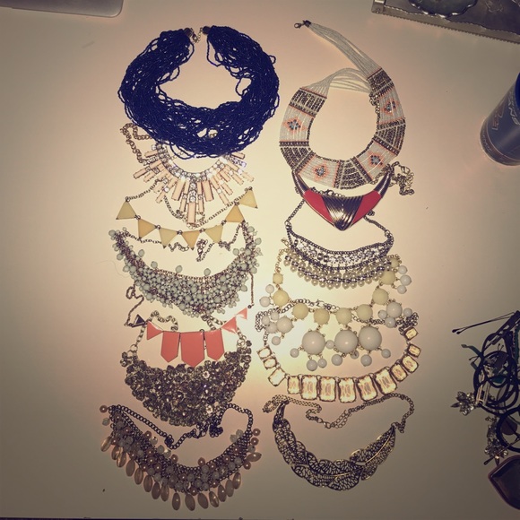 Lot of statement necklaces