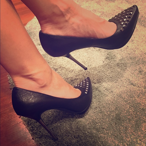 Leather Rock and Republic Pumps with Studs