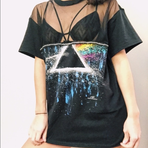 🚫SOLD🚫Pink Floyd mesh top - Picture 2 of 3