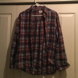 Cute blue,red, and yellow flannel size small